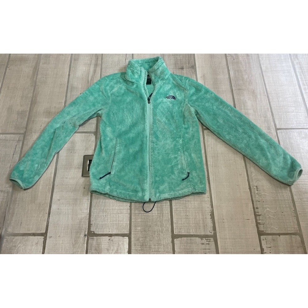 The North Face Osito Women's Mint Green Full Zip Jacket w/ Pockets Small Regular